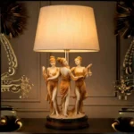 Figurine Table Lamp Gold Finish