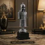 Warrior Armor Statue Antique Silver - Image 4