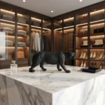 Black Panther Statue Matte Black Finish - Image 5