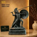 Spartan Warrior Statue Antique Bronze - Image 2