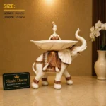 Elephant Lady Figurine White Gold - Image 2