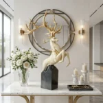 Stag Decorative Figurine Cream Black