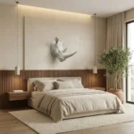 Rhino Head Wall Sculpture White - Image 3