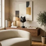 Wolf Head Sculpture Matte Black - Image 5